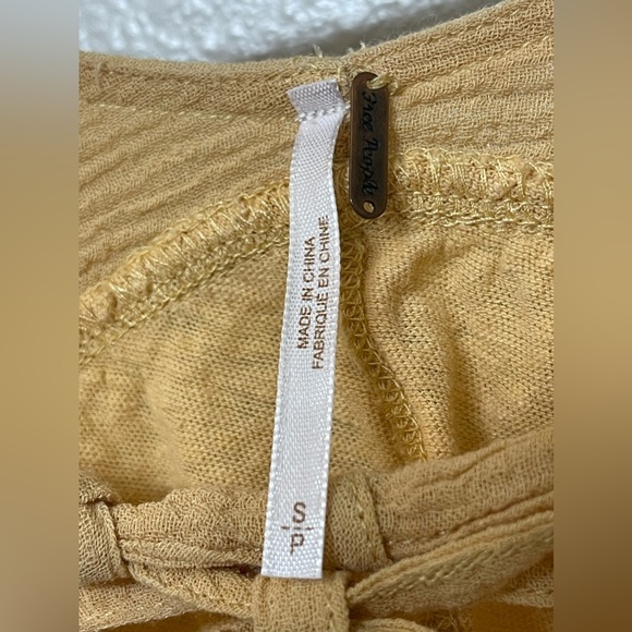 Free People Melon Gauze Blouse Size S/P - Picture 5 of 5